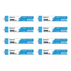 BetaFPV - Set Van 8 LiHV 1S 300mAh 30C Batterijen (BT2.0)