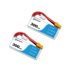 BetaFPV - Set Van 2 LIPO Batterijen 300mAh 2s