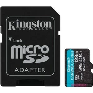 Kingston Canvas Go! Plus 128 GB Klasse 10/UHS-I (U3) MicroSDXC - 170 MB/s Lezen - 90 MB/s Schrijven